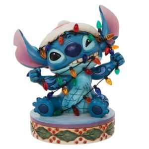 Stitch Wrapped in Christmas Lights disney