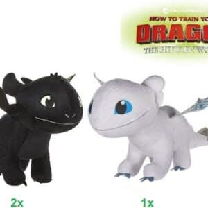How to train your Dragon pluche knuffel Dragons Night - Light Fury - Hiccup findingcollectables